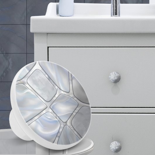 Parelmoer - Cellen Collage N12 Keramische Knop