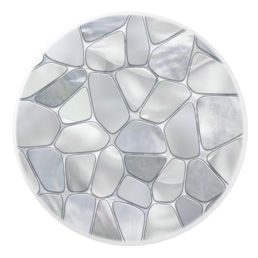 Parelmoer - Cellen Collage N17 Keramische Knop (Voorkant)