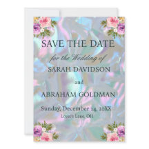 Parelmoer Elegante Trouw 'Save the Date'