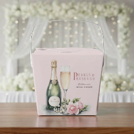 Parelmoer en Prosecco Bloemrijke Elegante Bruidsdo Bedankdoosjes