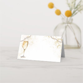 Parelmoer en Prosecco Lege Voedseletiket of Plaatskaartje