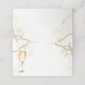 Parelmoer en Prosecco Lege Voedsetlabel of Plaatskaartje (Buitenkant ongevouwen)