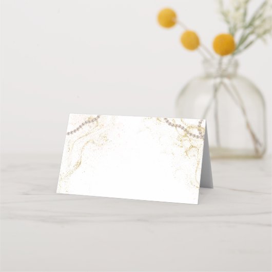 Parelmoer en Prosecco Lege Voedsetlabel of Plaatskaartje (Achterkant)