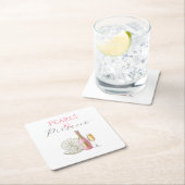 Parelmoer en Prosecco Roze Bruidsdouche Kartonnen Onderzetters (Insitu)