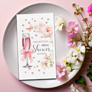 Parelmoer en Prosecco Stof Roze Rozen Bruidsdiner Servet