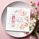 Parelmoer en Prosecco Stof Roze Rozen Bruidsdiner Servet