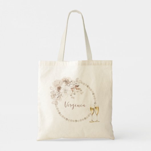 Parelmoer en Prosecco Tote Bag (Achterkant)