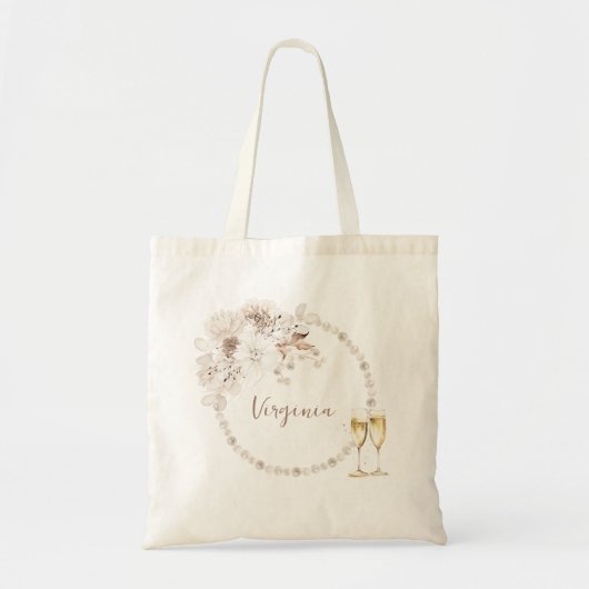 Parelmoer en Prosecco Tote Bag (Voorkant)