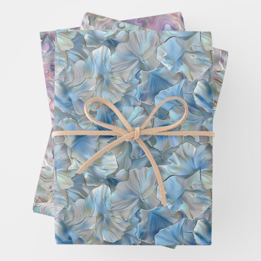 Parelmoer Floral Wrapping Paper Sheets (In situ)