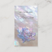 parelmoer iriserende pioen visitekaartje (Voorkant)