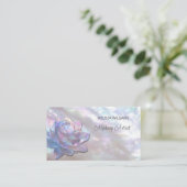 parelmoer iriserende pioen visitekaartje (Staand voorkant)