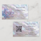 parelmoer iriserende pioen visitekaartje (Voorkant / Achterkant)