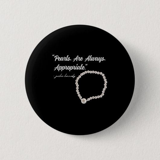 Parelmoer is altijd gepast ronde button 5,7 cm (Voorkant)