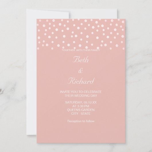 Parelmoer op roze goud kaart (Voorkant)
