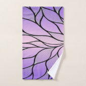 Parelmoer Paarse Creative Leave Pattern Bad Handdoek (Handdoek)