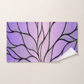 Parelmoer Paarse Creative Leave Pattern Bad Handdoek (Handdoek)