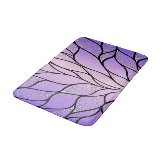 Parelmoer Paarse Creative Leave Pattern Badmat (Gekanteld)