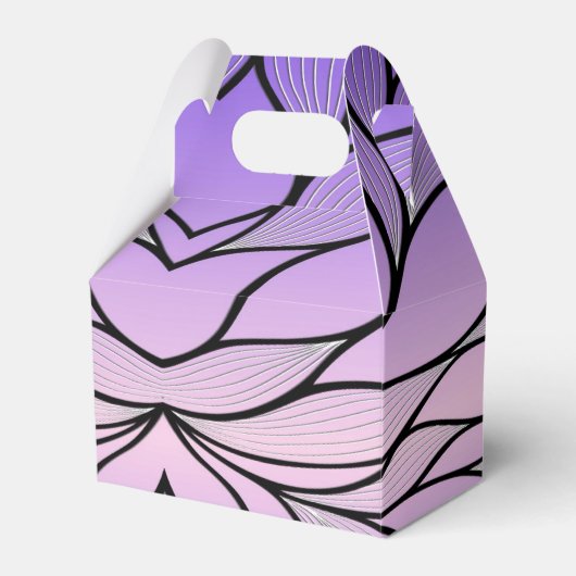 Parelmoer Paarse Creative Leave Pattern Bedankdoosjes (Voorkant Zijde)