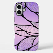 Parelmoer Paarse Creative Leave Pattern Case-Mate iPhone Case (Achterkant)