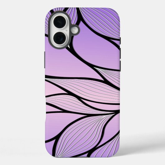 Parelmoer Paarse Creative Leave Pattern Case-Mate iPhone Case (Achterkant)