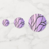 Parelmoer Paarse Creative Leave Pattern Confetti (Achterkanten)