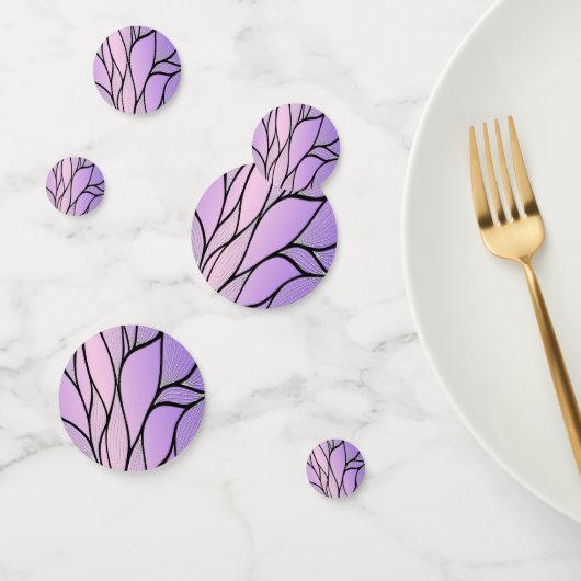 Parelmoer Paarse Creative Leave Pattern Confetti (Groep)