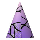 Parelmoer Paarse Creative Leave Pattern Feesthoedjes (Achterkant)