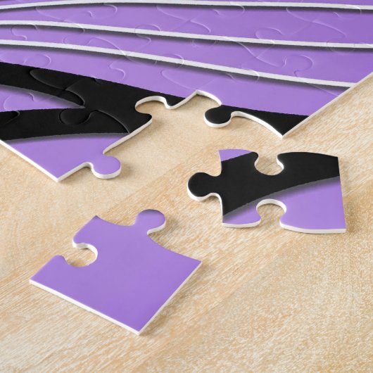 Parelmoer Paarse Creative Leave Pattern Legpuzzel (Zijkant)