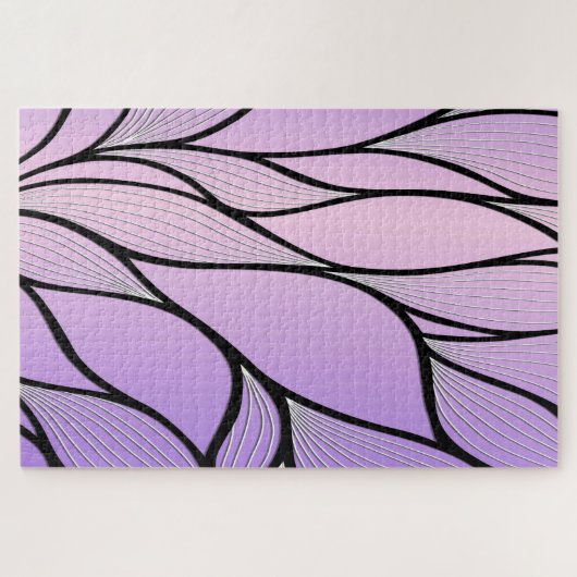 Parelmoer Paarse Creative Leave Pattern Legpuzzel (Horizontaal)