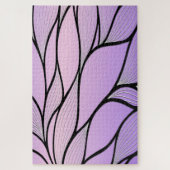 Parelmoer Paarse Creative Leave Pattern Legpuzzel (Verticaal)