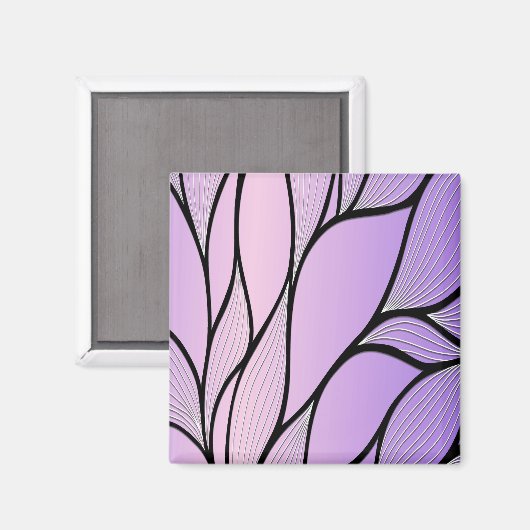 Parelmoer Paarse Creative Leave Pattern Magneet (Voorkant / Achterkant)