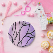 Parelmoer Paarse Creative Leave Pattern Papieren Bordje (Feest)