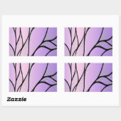 Parelmoer Paarse Creative Leave Pattern Rechthoekige Sticker (Vel)