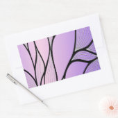 Parelmoer Paarse Creative Leave Pattern Rechthoekige Sticker (Envelop)
