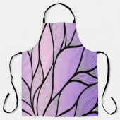 Parelmoer Paarse Creative Leave Pattern Schort (Voorkant)