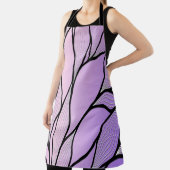 Parelmoer Paarse Creative Leave Pattern Schort (Insitu)