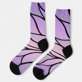 Parelmoer Paarse Creative Leave Pattern Sokken (Links)
