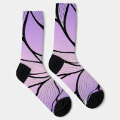 Parelmoer Paarse Creative Leave Pattern Sokken (Rechts)