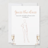 Parelmoer Prosecco Raad de jurk Bruids douche spel Kaart (Voorkant)