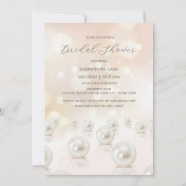Parelmoer Roomkleurige Bruidsdouche Kaart