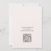 Parelmoer Roomkleurige Bruidsdouche Kaart (Achterkant)