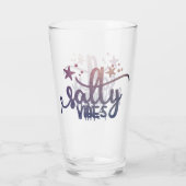 Parelmoer Zoute Vibes Ocean Beach Pint Glass Glas (Achterkant)