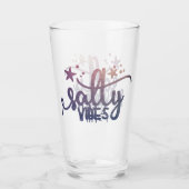 Parelmoer Zoute Vibes Ocean Beach Pint Glass Glas (Voorkant)