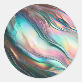 Parelmossel Abalone Ronde Sticker