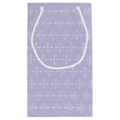 Parelpaarse bloemen geschenkzak klein cadeauzakje (Achterkant)