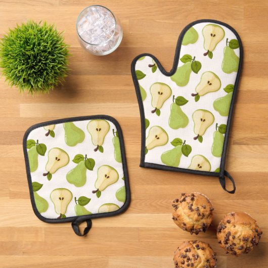 Parelpatroon Ovenwant & Pannenlap Set (Top down)