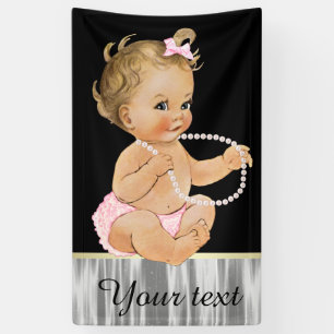 Parelruisbroek Meisje Baby Shower Spandoek