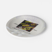 Parels 30e bruiloft Parelhuwelijk wegwerp wit Papieren Bordje (Gekanteld)