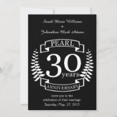 Parels 30e huwelijksjubileum 30 jaar kaart (Voorkant)