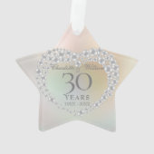 Parels 30e huwelijksverjaardag ornament (achterkant)